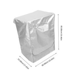 LALAFINA Washer Cover Dustproof Washing Machine Protector Reusable Household Dryer Cover Durable Easy to Clean Silver