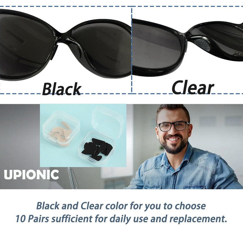 10 Pairs Glasses Nose Pads, Anti-Slip Adhesive Silicone Nose Cushion