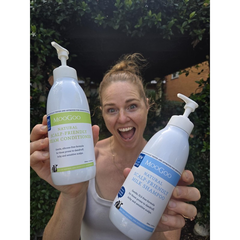 MooGoo Natural Milk Shampoo & Cream Conditioner Pack - For