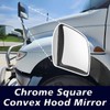 High Soar Chrome Square Convex Hood Mirror Head for International