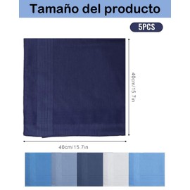 5 Piezas Pañuelos Para Hombre, Pañuelo De Algodón, Estos Pañuelos Son Opciones Versátiles y Prácticas, Ya Sean Reuniones De Negocios, Eventos Sociales o Vestidos Casuales(En Caja)
