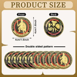 Nosiny 20 Pcs Armor of God Coins Metal Christian Challenge Coins for Religious Prayer Collector Christian Church School Party Commemorative Gifts(Novel Style)