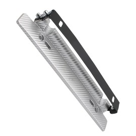 TOTMOX Universal License Plate Mounting Bracket, Adjustable License Plate Frame Holder Bracket, Car SUV Universal Fit - Carbon Fiber White