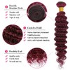 Niciitysi Color 99J Bundles Human Hair Wine Red Deep Wave