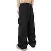 GUDEUBAI Men's Casual Cargo Pants Elastic Waist Drawstring Street Hip