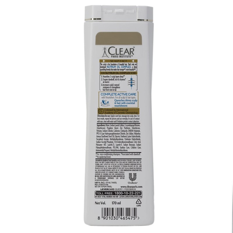 Clear Complete Active Care Anti-Dandruff Shampoo 170ml