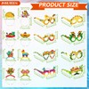 16 Pcs Fiesta Party Supplies, 8Pcs Mexican Sombrero Headband and