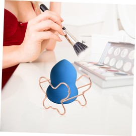 Housoutil Beauty Sponge Rack 4pcs Makeup Sponge Holders Metal Makeup Sponge Stand Reusable Makeup Egg Holder Space-Saving and Decorative