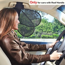TFY Car Interior Roof Handle Sunshade Sun Protection Plus Glare Reduction for Driver and Passengers