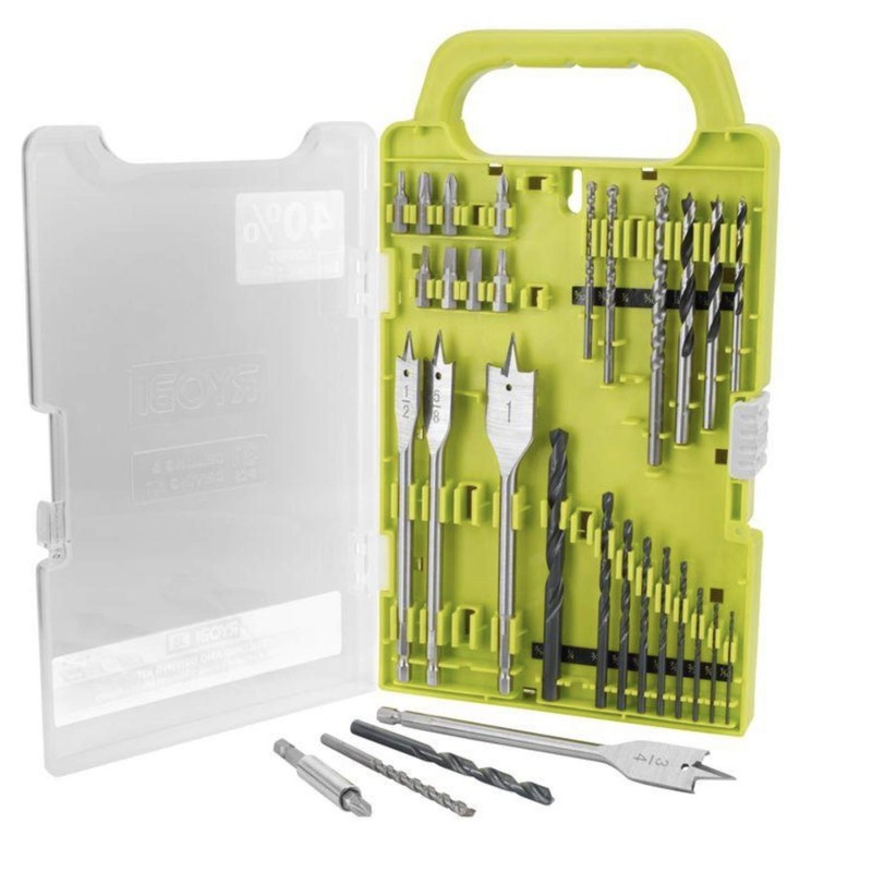 Ryobi Drill Set Bundle with Ryobi 18V ONE+ Drill, Drill