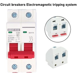 Circuit Breaker 50A DC Isolator 1000V 50A 2P Solar PV System Insulator DIN Rail Mount DZ47‑63Z C50
