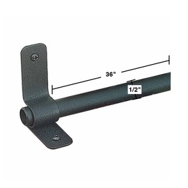 Renovators Supply Manufacturing Antique Black Brass Carpet Runner Rod Set for Staircase 39 5/8" Long Rust Resistant Tubes Rod Holder Bracket Hardware Improved Updated Easy Removable Stair Rod Set