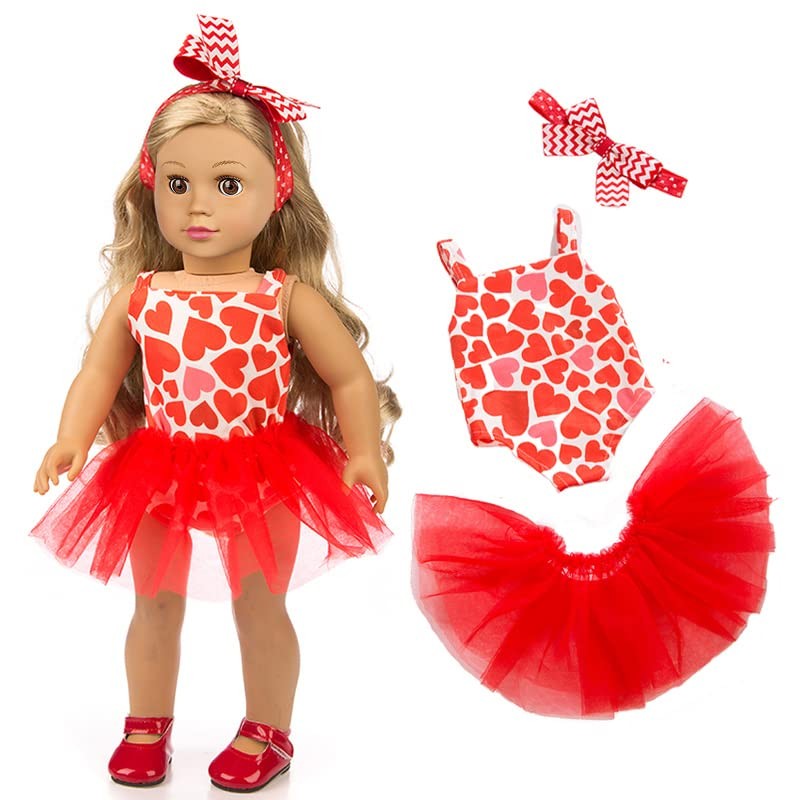 ZQDOLL 19 pcs American Doll Clothes Gift for 18 inch
