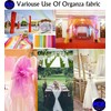 MDS Pack of 10 Yard Sheer Organza Fabric for Wedding