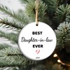 Daughter-in-Law Ceramic Ornament Wedding Gift Holiday Tree Decorations