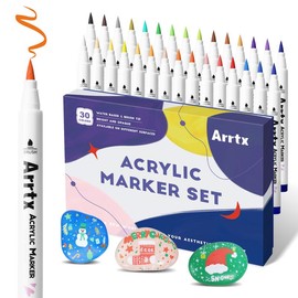 ARRTX 30A Essential   Markers Set - Smooth,Unleash Your Creativity with 30 Vibrant   Pens: The Ultimate Set for Rock Painting, DIY Crafts, and Endless Artistic Expression     paintingkit  paintmarkers paint acrylic pens - type: B