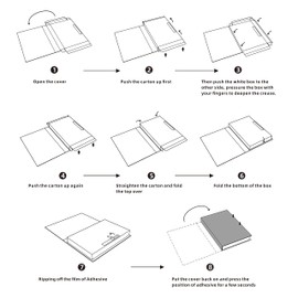 PTShadow 4 Pieces Folding Decorative Books for Home Decor, Black and White Bookshelf Decorations, Library Decorations, Coffee Table Decorations for Home Sweet Stacking Books