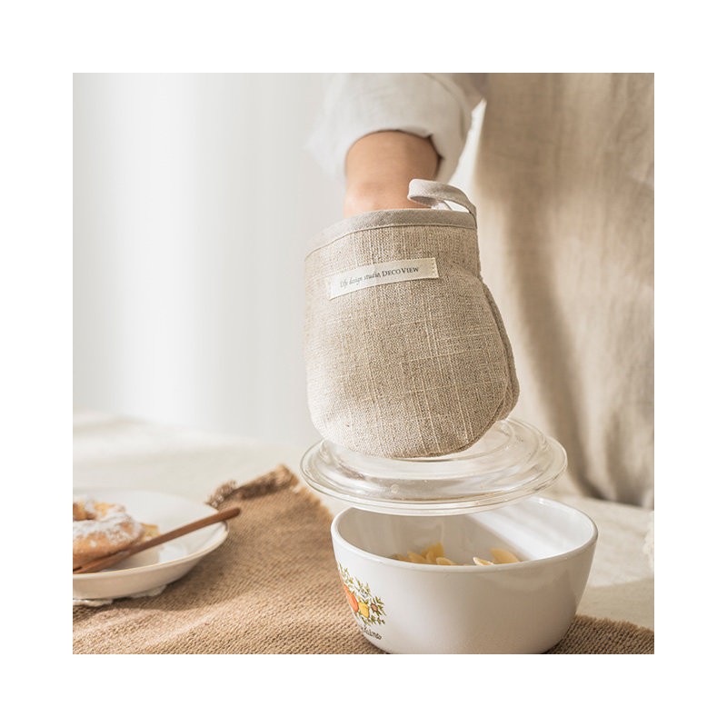 Decoview Comfort Vintage Mood Kitchen Gloves, Mint Check / 데코뷰
