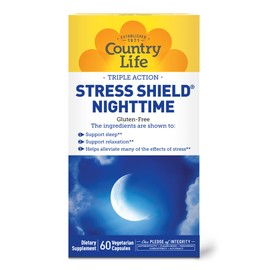 Country Life - Triple-Action Stress Shield Nighttime - 60 Vegetarian Capsules
