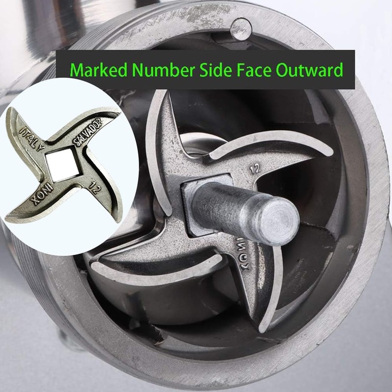 #12 Meat Grinder Blade Stainless Steel Knife Cutter Replacement, Please
