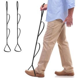 Correa de elevación de piernas de 47 pulgadas, paquete de 2, correa larga para pierna con múltiples bucles para levantar la pierna, reemplazo total ideal de cadera o reemplazo de rodilla para recuperación de cirugía, ayudante de pies para ancianos o disc