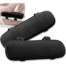 UTRHHVS 2 Reposabrazos ergonómico para silla de oficina,cojín reposabrazos para silla de juegos cuenta,descansa brazos,cómodas fundas de para codos y antebrazos para aliviar la presión (Negro)