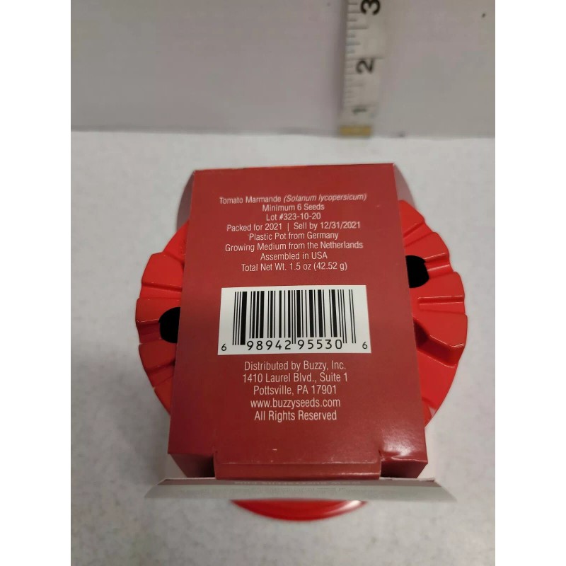 Buzzy Tomato Seeds Grow Kit Non GMO Starter Seedlings Plastic