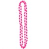 Neon Party Necklace Beads 80s Fancy Dress Accessory (Pink)