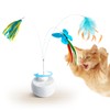Migipaws Interactive Cat Toys, Butterfly & Feather Kitten Toy,Automatic Spinning