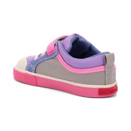 See Kai Run Kristin - Fan Favorite Sneakers for Little Girls, Gray/Multi, Toddler 10