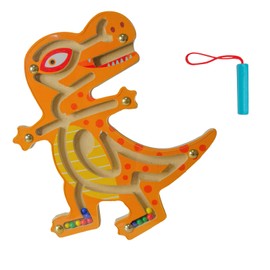 Andux Mini Wooden Magnetic Maze on Board Game for Children MGYX-01 (Tyrannosaurus rex)