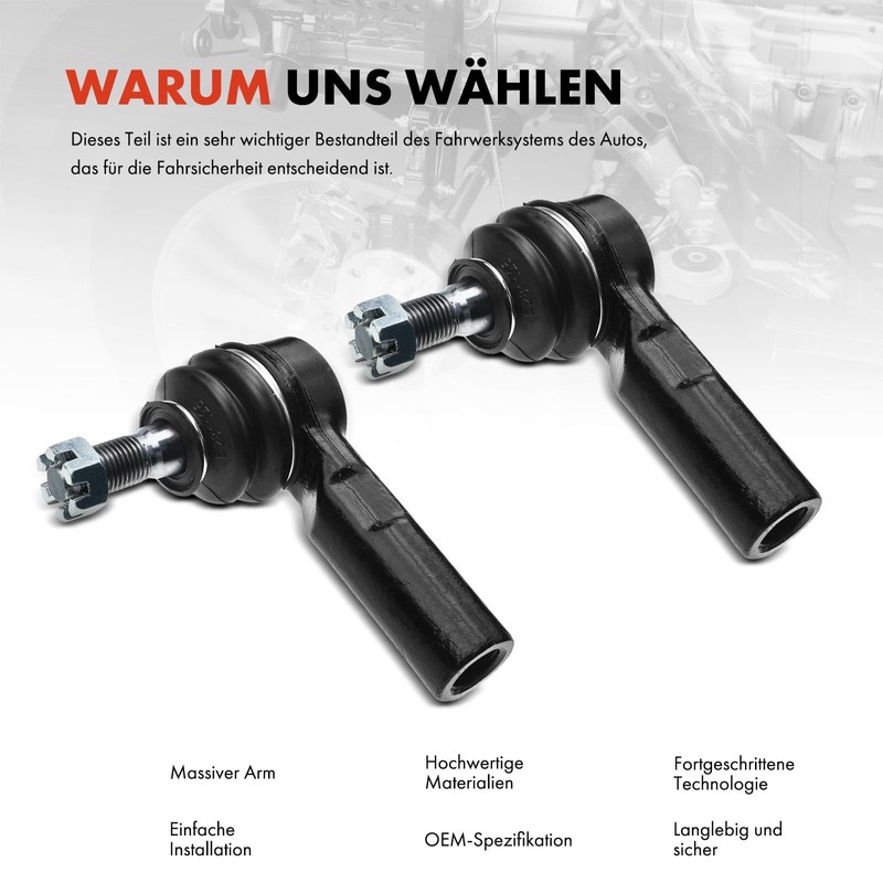 Frankberg 2 x Tie Rod End Front Left Right Compatible