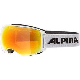 ALPINA Sports Naator HM A7269 8 11 Ski Goggles Plastic/Polycarbonate White/Orange 100% UV Protection