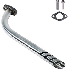 Header Exhuast Pipe Kit for Monster Mega Moto MMB80 MMB105, Coleman RB100 105cc, Motovox MBX10 Baja DB30 97cc Orxyearth Dirt Kids Mini Bike Lifan 79cc/105cc Engine MMK80 Go Kart (Silver)