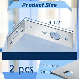 Dunzy Galvanized Trailer Light Brackets Mounting L Shape Tail Light Bracket for Boat Utility Trailer Lights Parts Accessories, 4.5 x 3 x 1.5 Inch (4 Pcs)