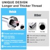 Shower Head Extension Arm with Flange，17 Inch Uvish Stainless Steel
