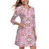 WOWENY 3/4 Sleeve Dress for Women with Pockets V Neck