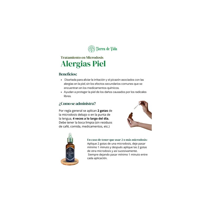 Tratamiento Alergias Piel Microdosis Tierra De Vida 30ml