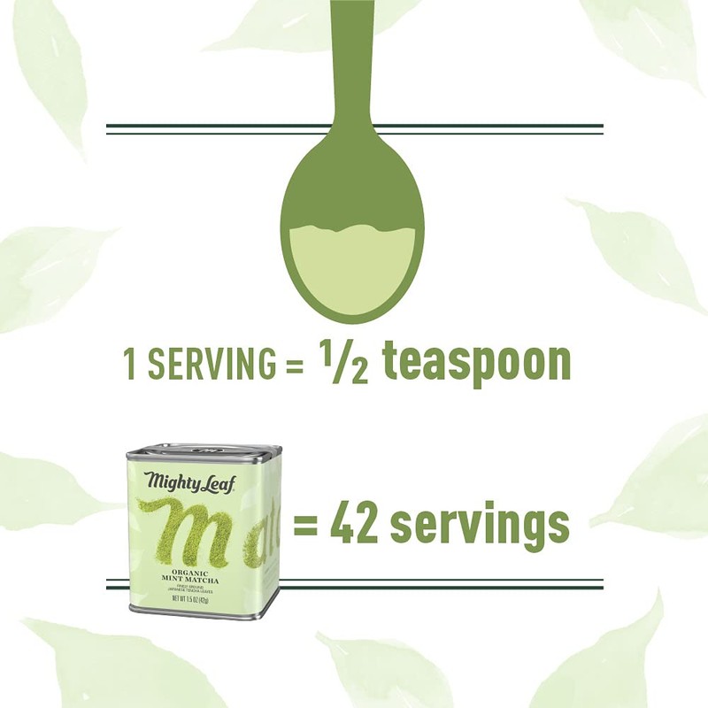 Mighty Leaf Tea, Organic Mint Matcha Green Tea Powder, 1.5
