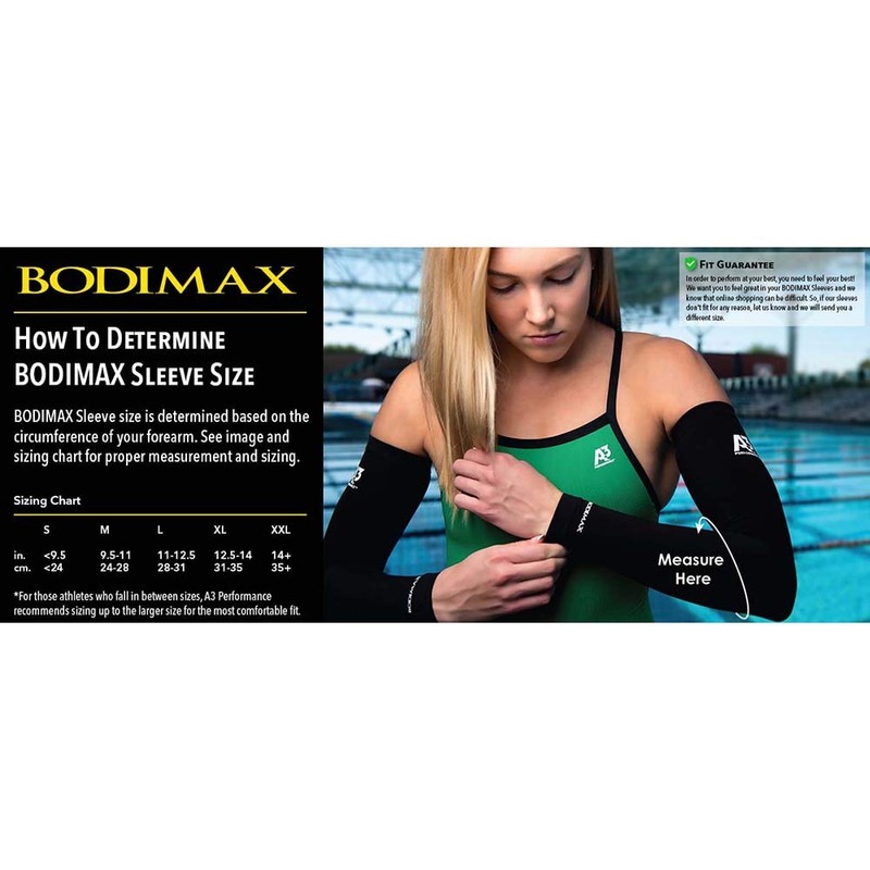 A3 Performance BODIMAX Compression Arm Sleeves - Swimming (Medium)