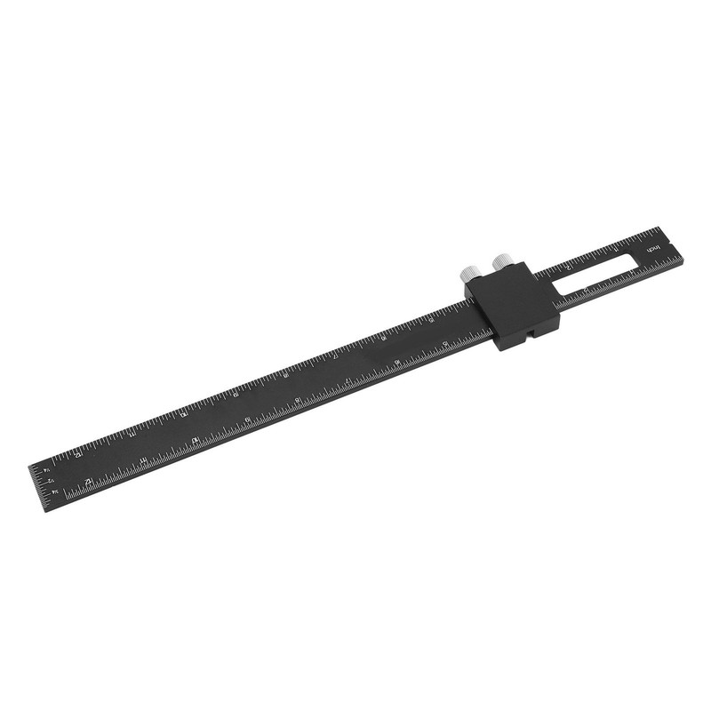 T Square Woodworking Ruler Aluminum Alloy Adjustable Slide Stop Scribing
