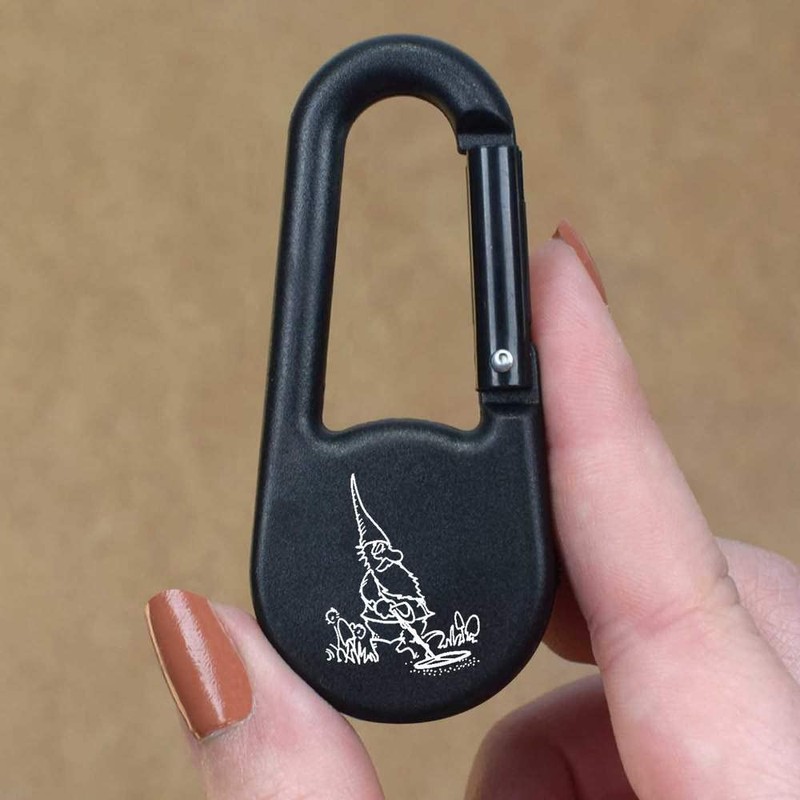 Azeeda 'Metal Detector Gnome' Compass Keyring (KC00016233)