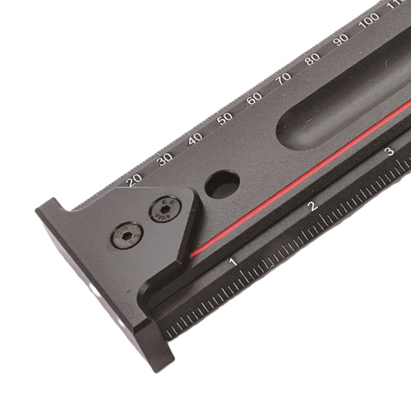 Dasqua 1804-6991 12" inch/mm Measuring Rule with Hook Stop