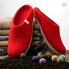 Grült Felt Slippers, Made from Sheep's Wool with Leather Sole,