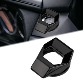 Yuqilin Car Engine Start Stop Decorative Cover, Car Decoration Interior Car Tuning Start Stop Button Cover Car Ignition Switch Ring Anti Scratch Cover for Cars and Motorcycles (Black)