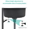 4PCS Adjustable Undermount Sink Brackets: Undermount Sink Support Repair Kit