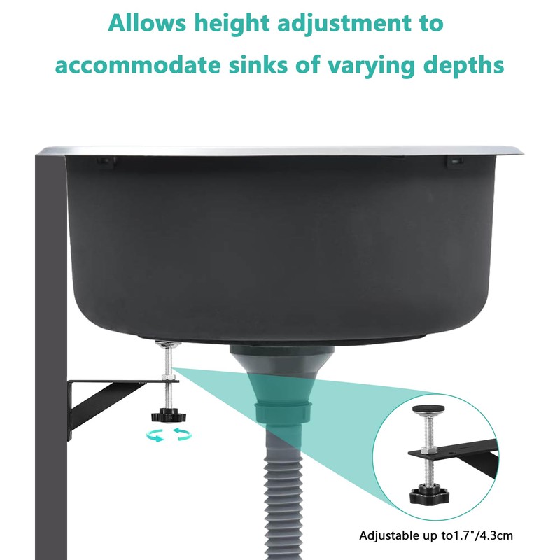 4PCS Adjustable Undermount Sink Brackets: Undermount Sink Support Repair Kit