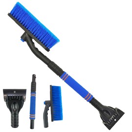 STFYUG Car Ice Scraper, Car Ice Scraper, Snow Brush, 2 in 1 Ice Scraper, Ice Scraper Car with Broom, Snow Brush, Car Removable Ice Scraper, Car Ice Scraper for Truck, SUV Windscreen (B2)