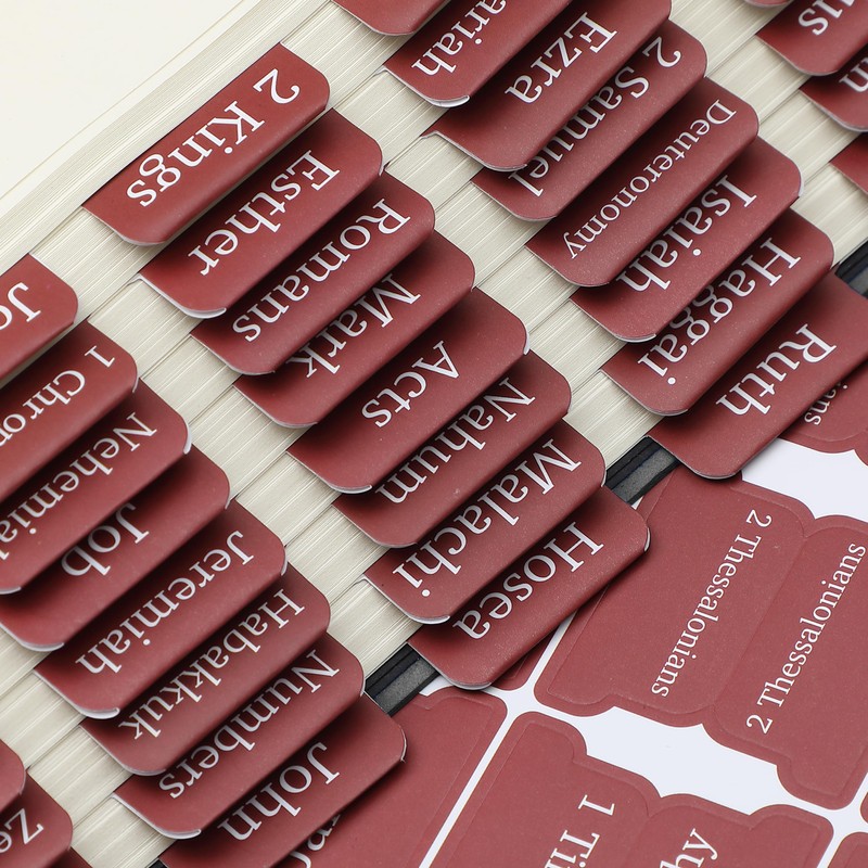 Mr. Pen- Bible Tabs, 75 pcs, Mahogany, Laminated Bible Tabs