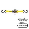 KWB 772222 Lashing Straps with Ratchets 2 Hooks 2.5 x